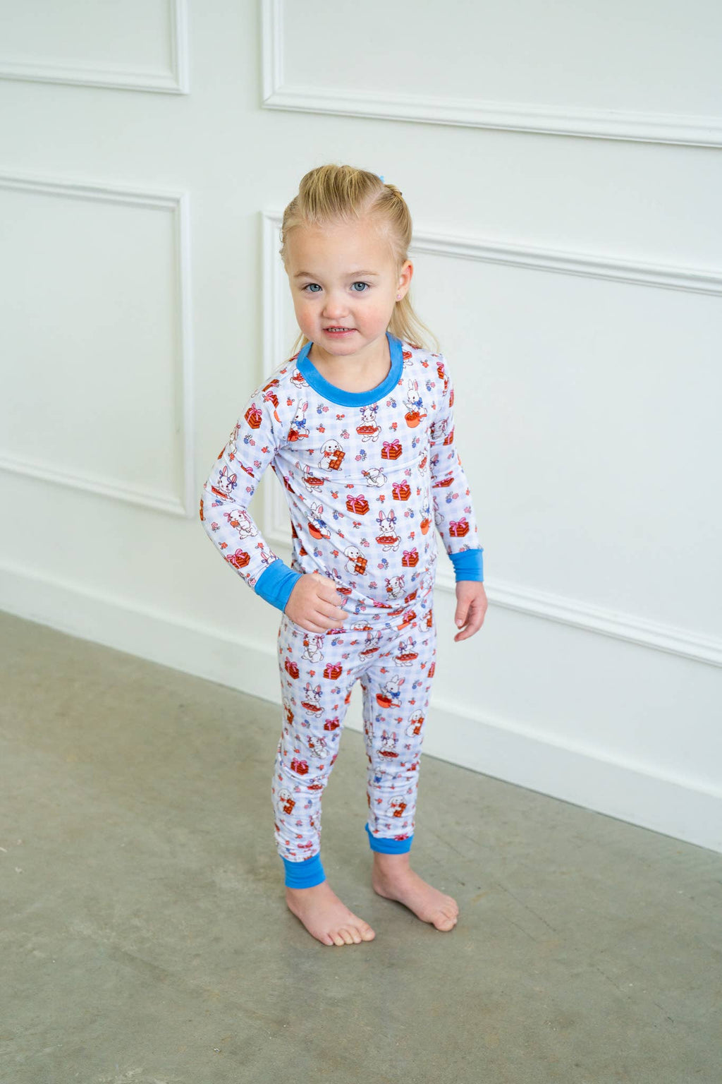 Chocolate Easter Bunnies Bamboo Pajama💕🐰| Two Piece PJ Set: 3T