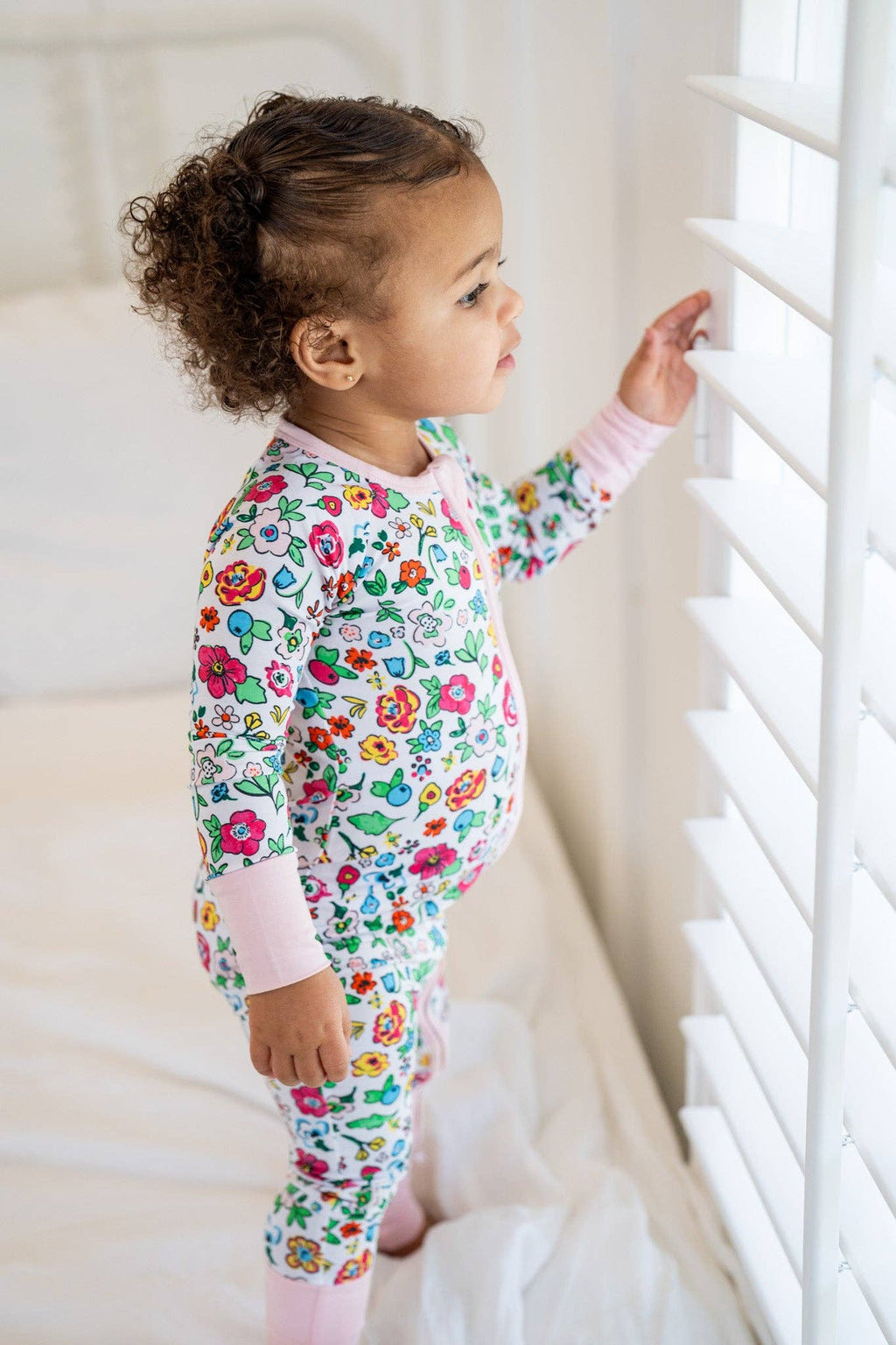 Wild Garden Bamboo Floral🌸 | One-Piece Convertible Romper : 0-3 months