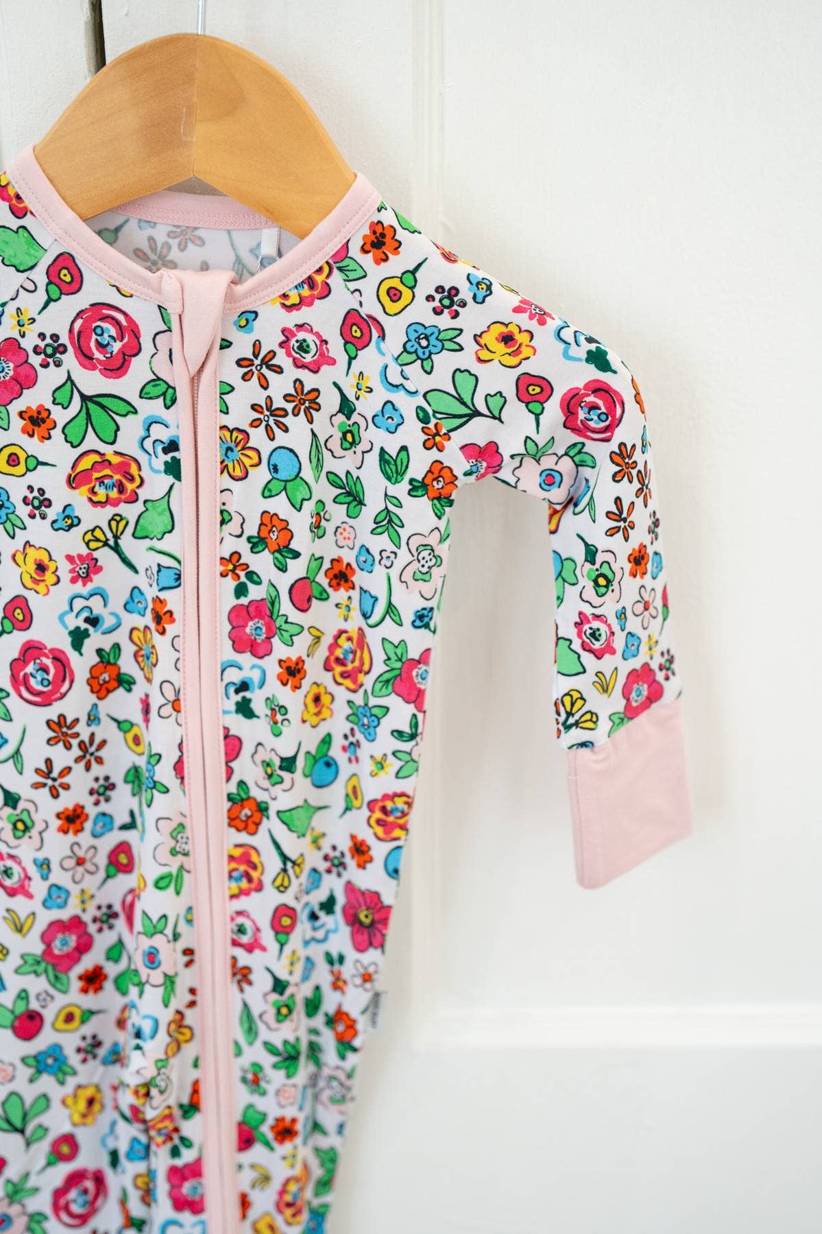 Wild Garden Bamboo Floral🌸 | One-Piece Convertible Romper : 0-3 months