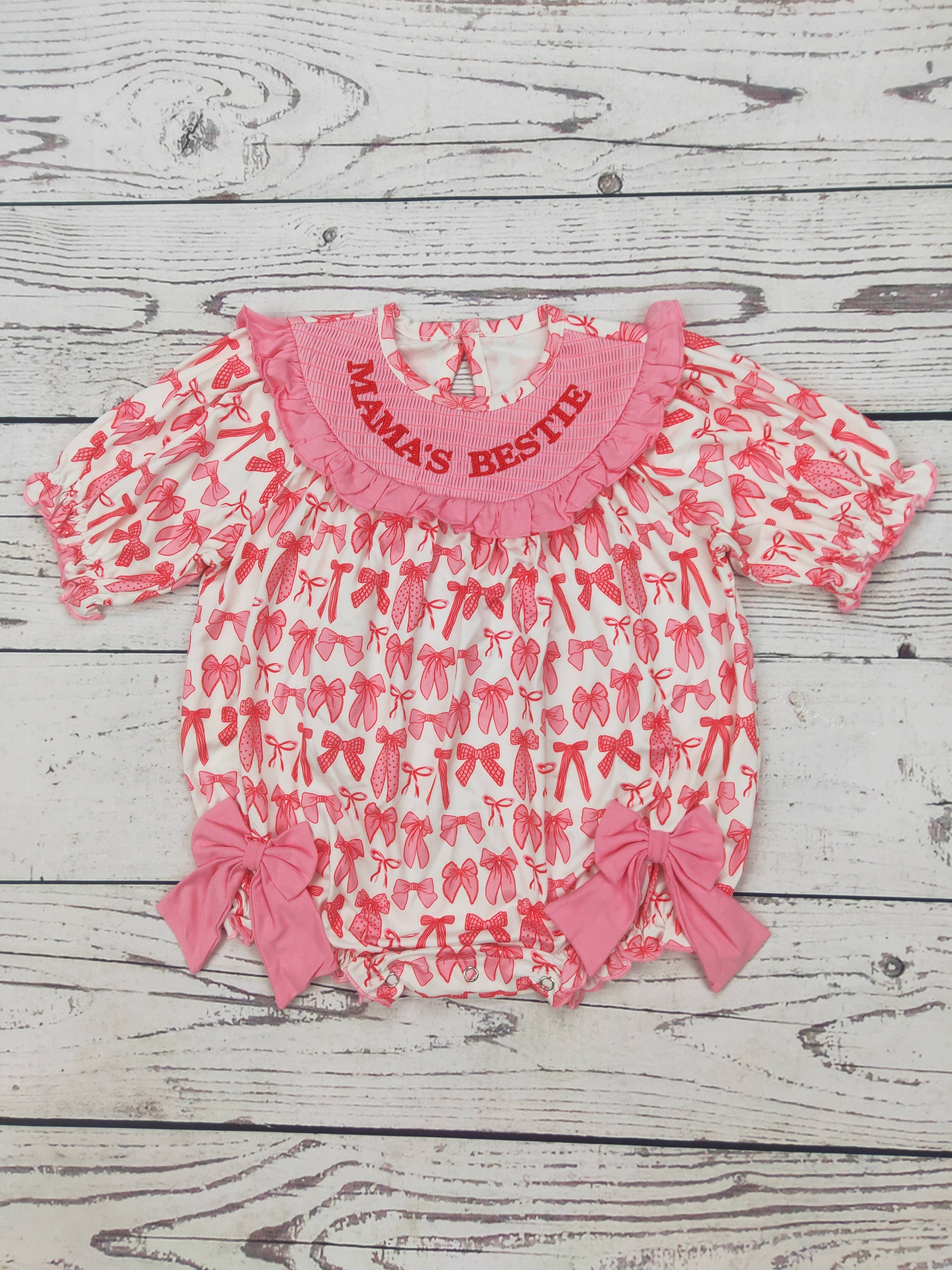 Mama's Bestie Smocked Bubble: 2T