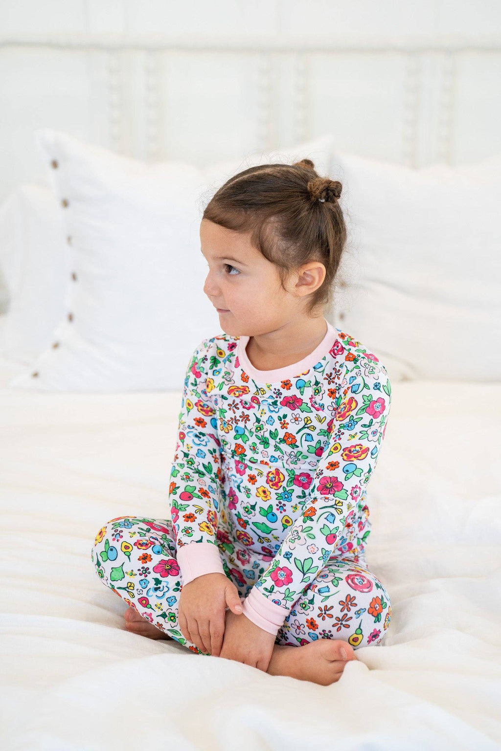 Wild Garden Floral 🌷Bamboo Two-Piece PJ Set | Girls Pajamas: 5/6