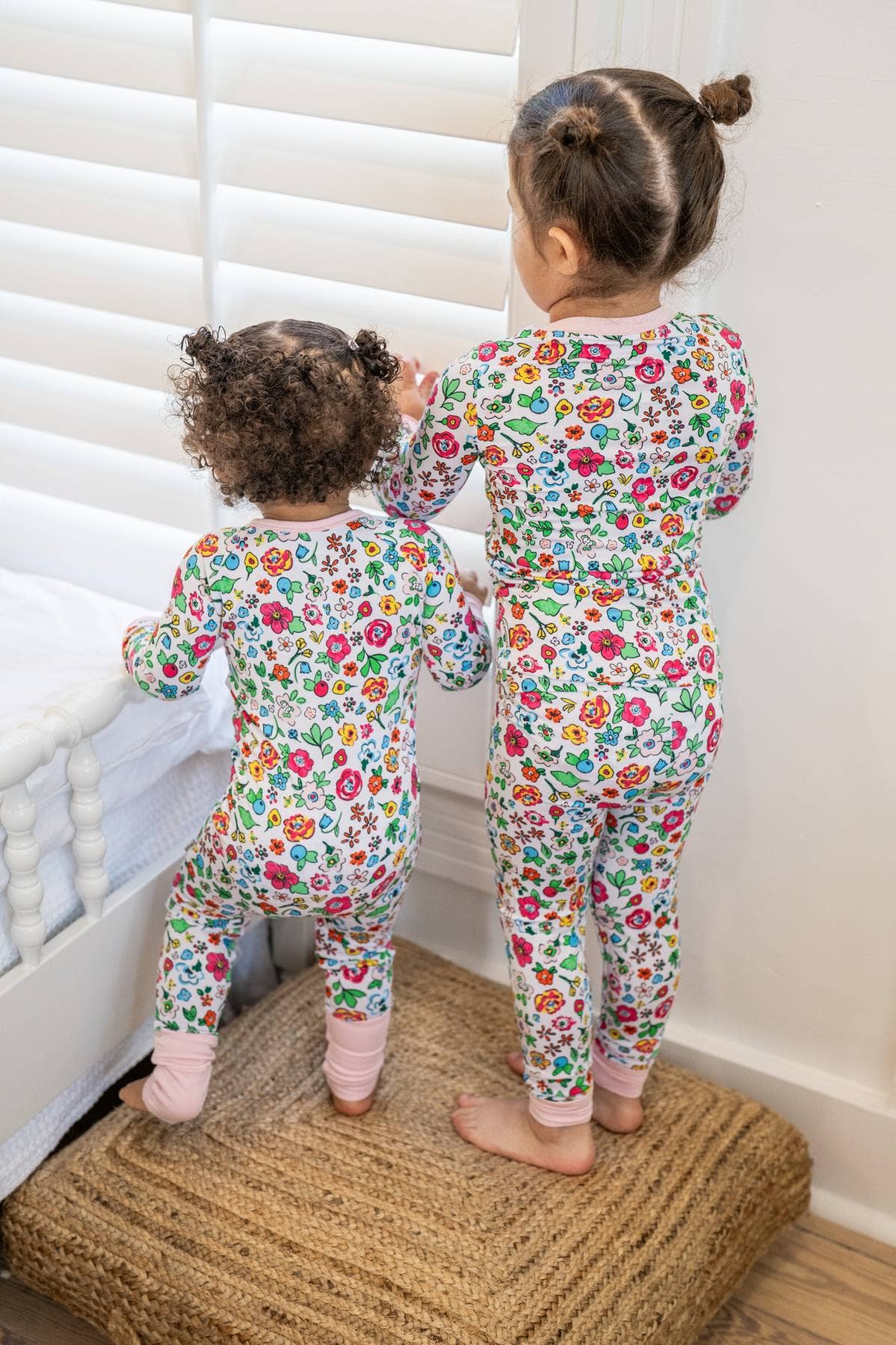 Wild Garden Bamboo Floral🌸 | One-Piece Convertible Romper : 0-3 months