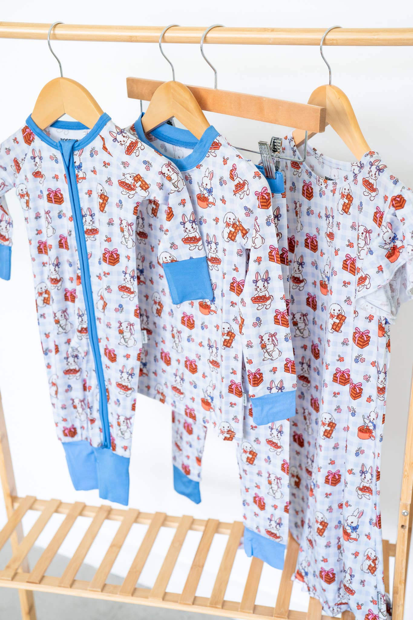Chocolate Easter Bunnies Bamboo Zippy💕🐰| Romper Pajama Set: 6-12M