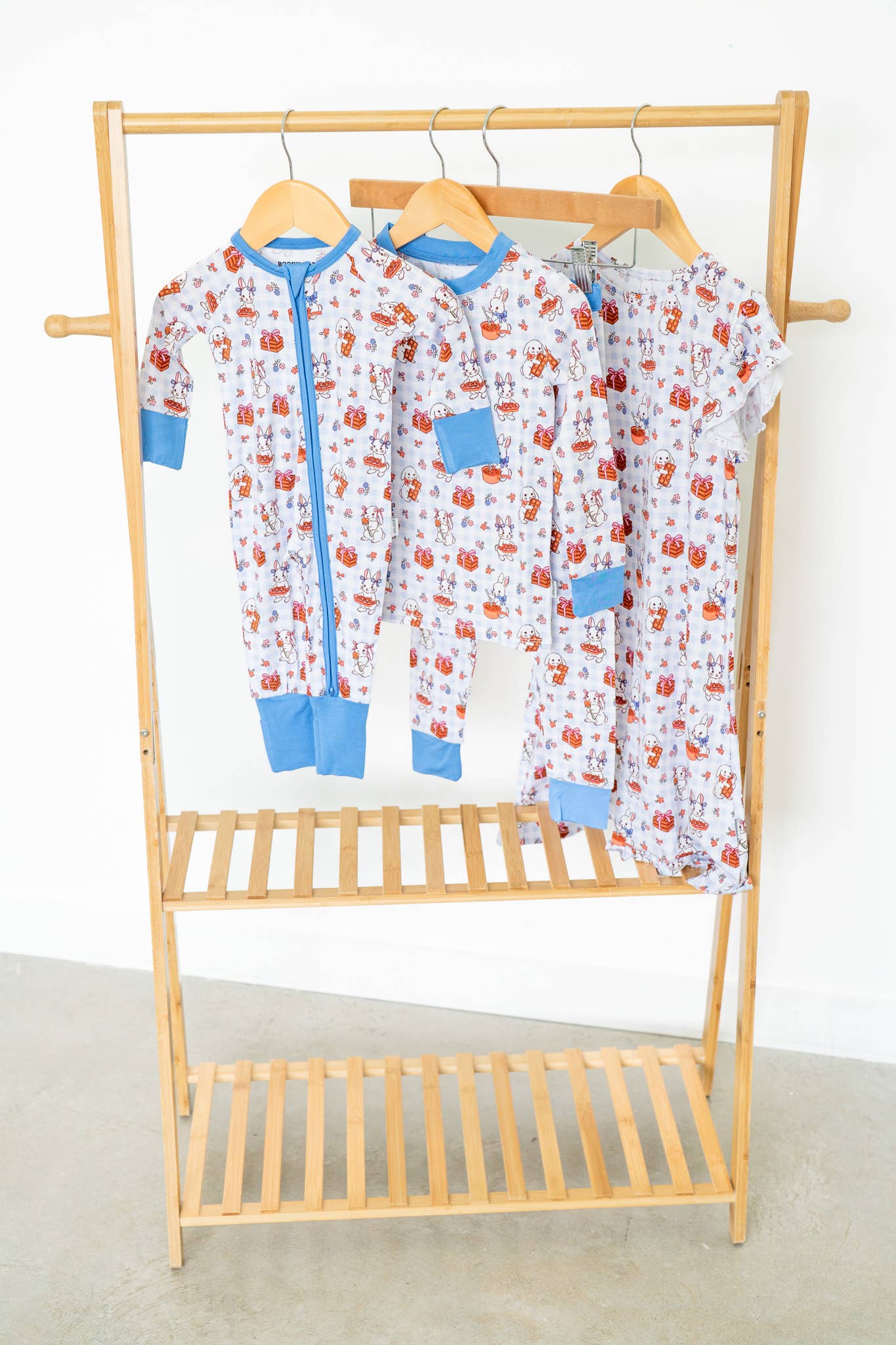 Chocolate Easter Bunnies Bamboo Zippy💕🐰| Romper Pajama Set: 3-6M