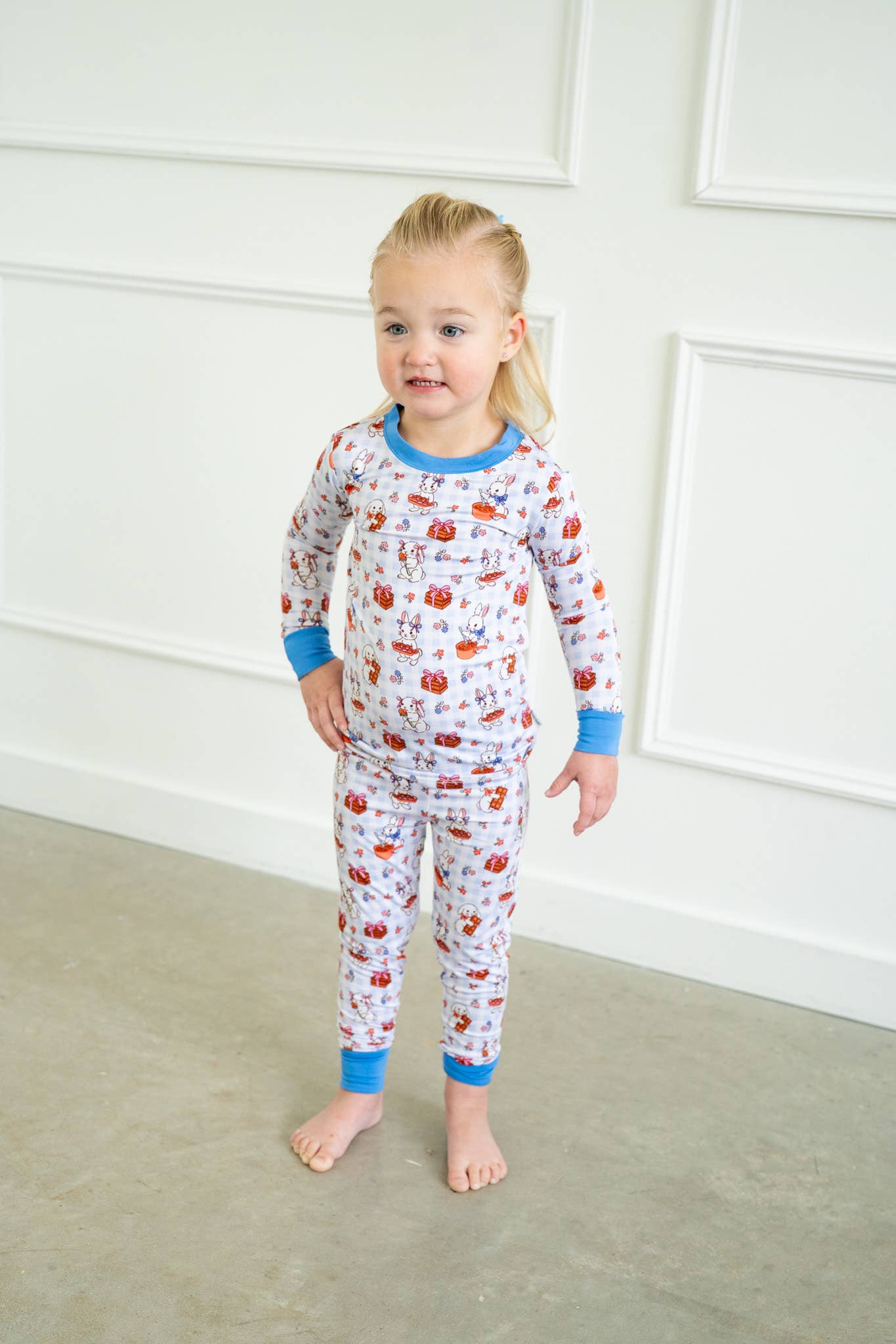 Chocolate Easter Bunnies Bamboo Pajama💕🐰| Two Piece PJ Set: 2T