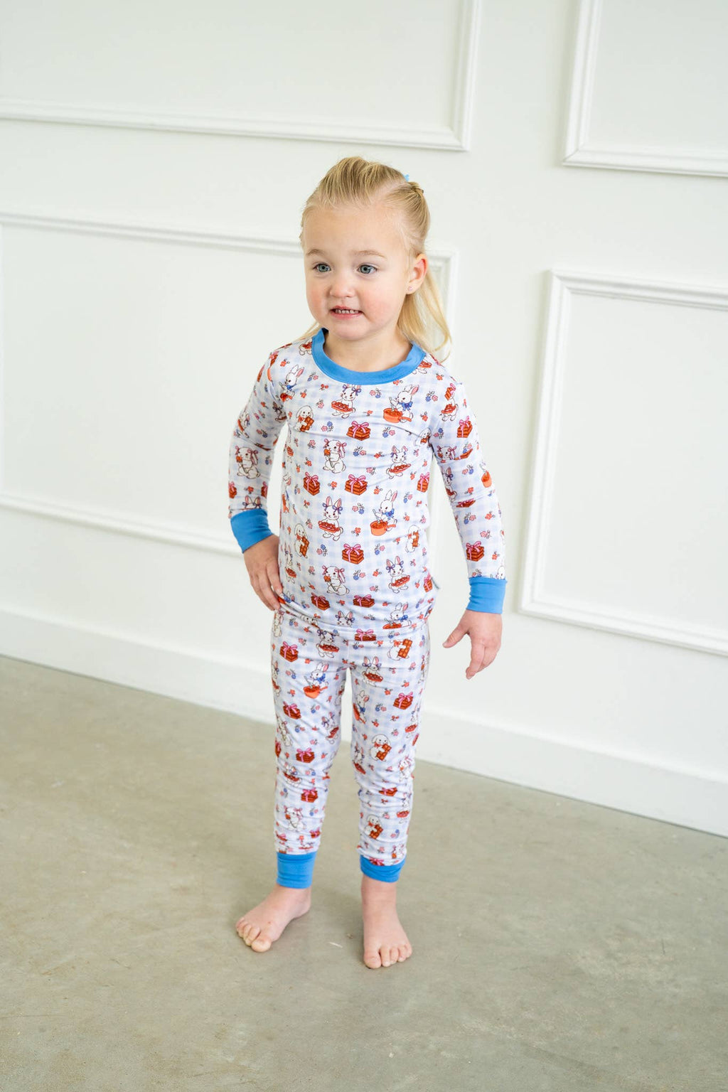 Chocolate Easter Bunnies Bamboo Pajama💕🐰| Two Piece PJ Set: 3T