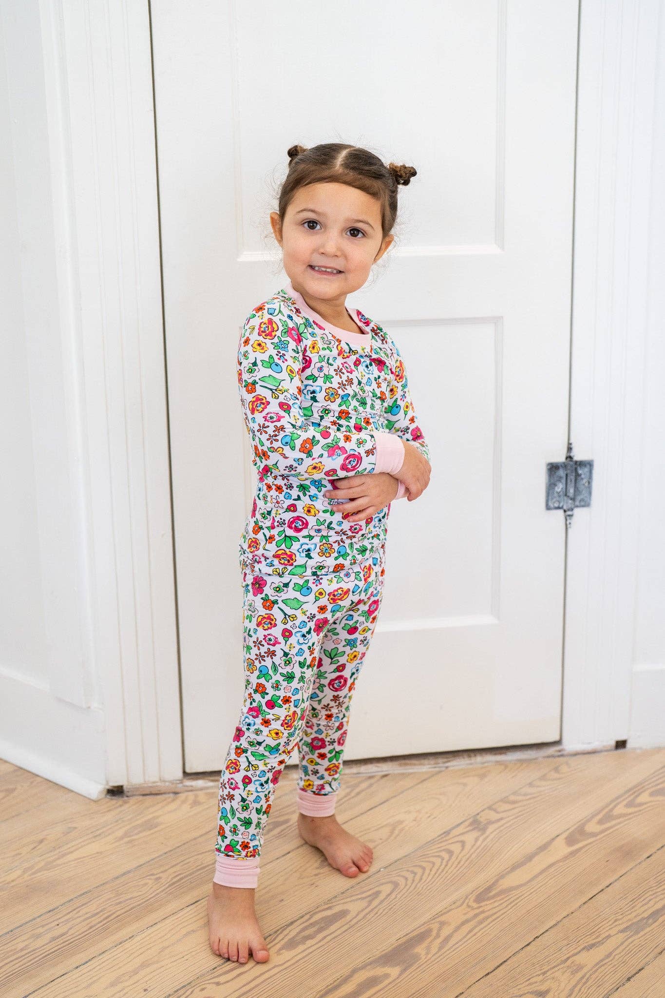Wild Garden Floral 🌷Bamboo Two-Piece PJ Set | Girls Pajamas: 2T