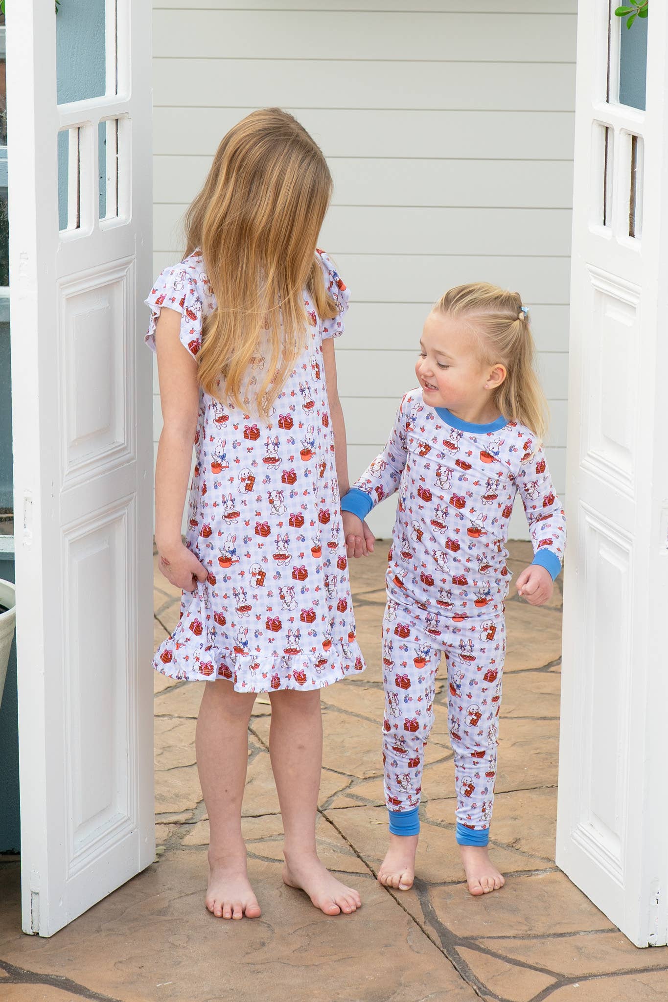 Chocolate Easter Bunnies Bamboo Pajama💕🐰| Two Piece PJ Set: 3T