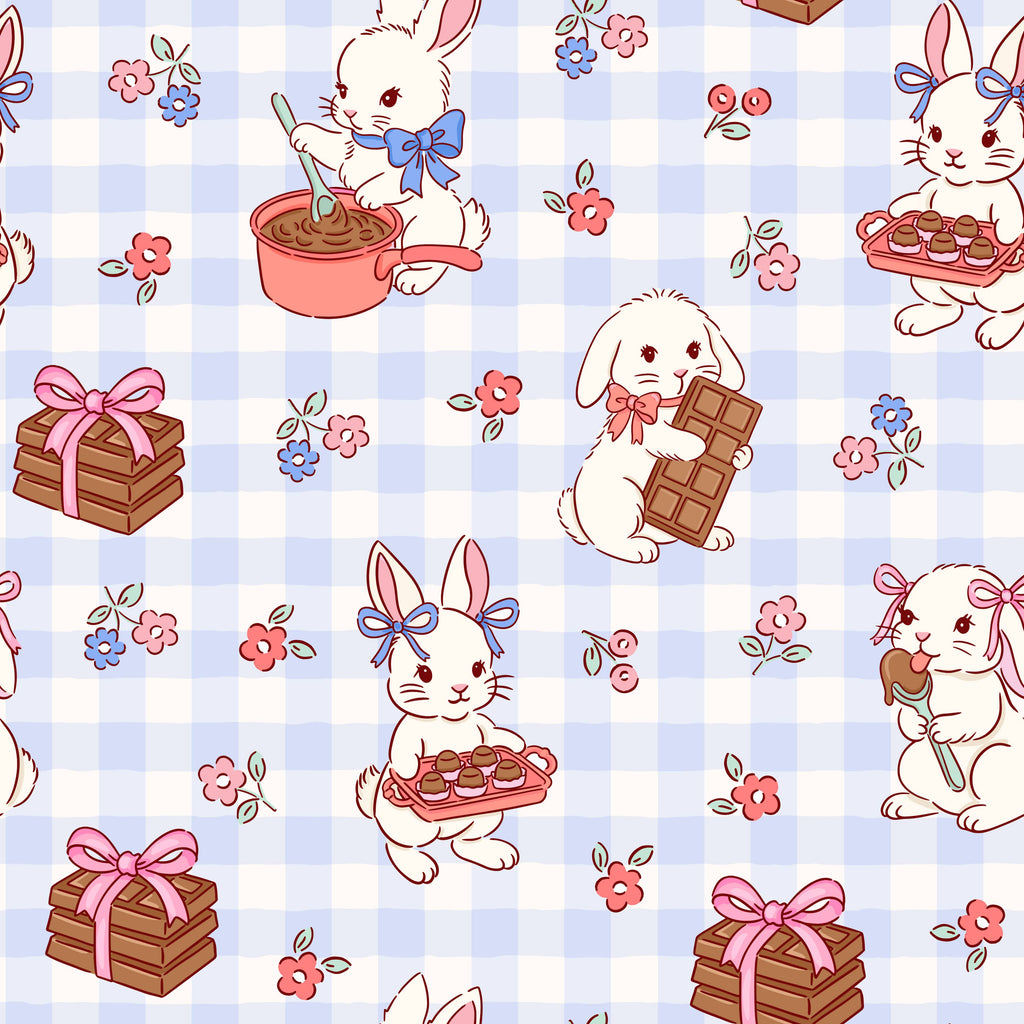 Chocolate Easter Bunnies Bamboo Pajama💕🐰| Two Piece PJ Set: 2T