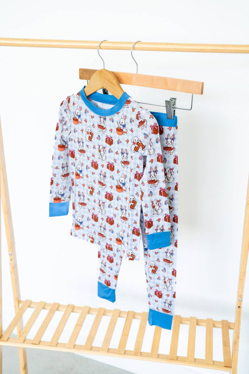 Chocolate Easter Bunnies Bamboo Pajama💕🐰| Two Piece PJ Set: 3T