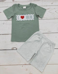 I Love Mom Short Set