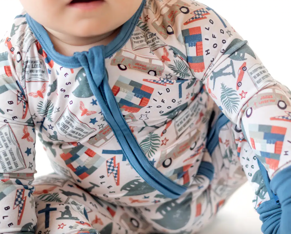 Little Warriors Bamboo Zippy 🪖  (BESTSELLER!) | Romper PJ: 6-12 months