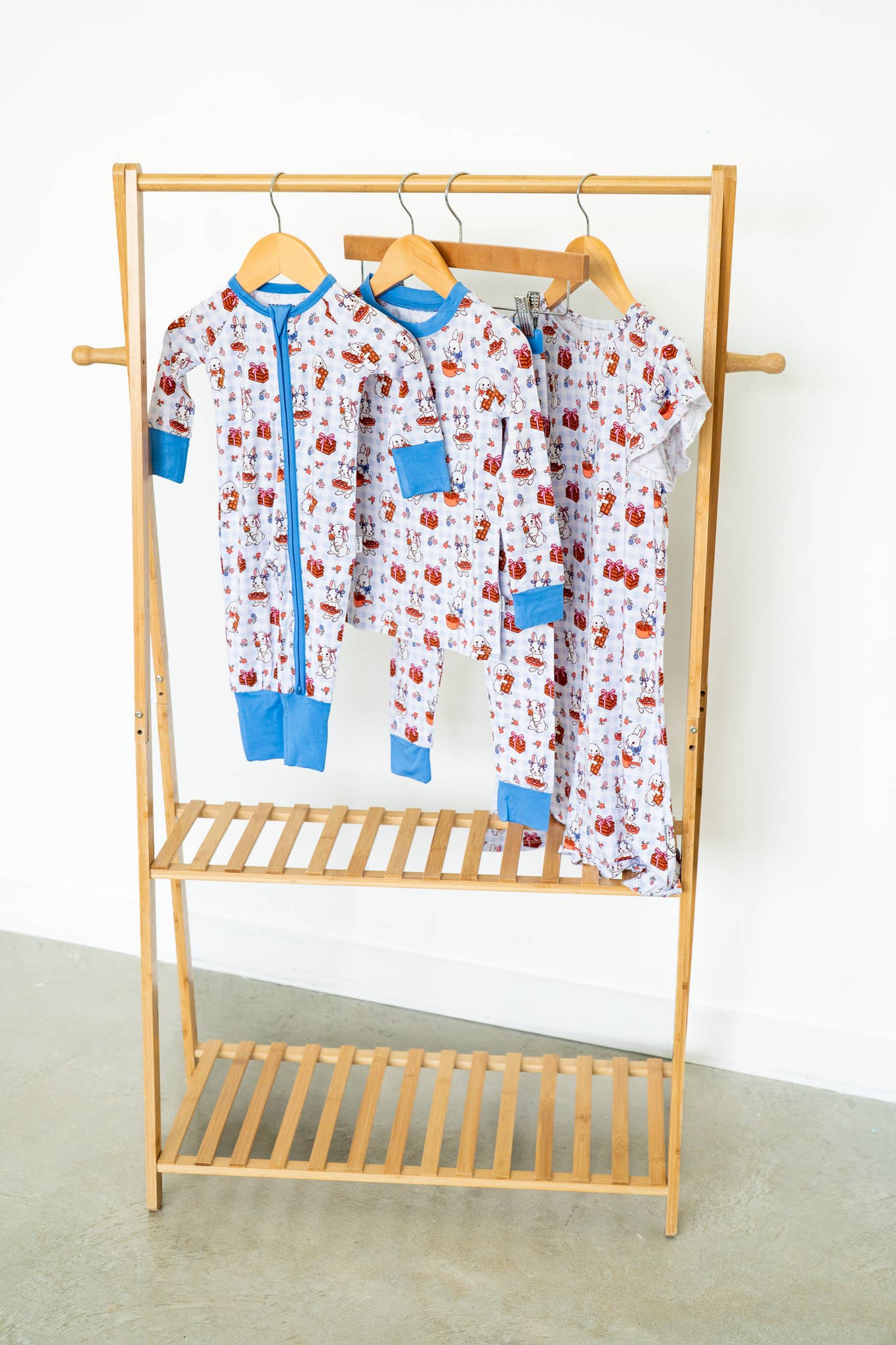 Chocolate Easter Bunnies Bamboo Zippy💕🐰| Romper Pajama Set: 3-6M