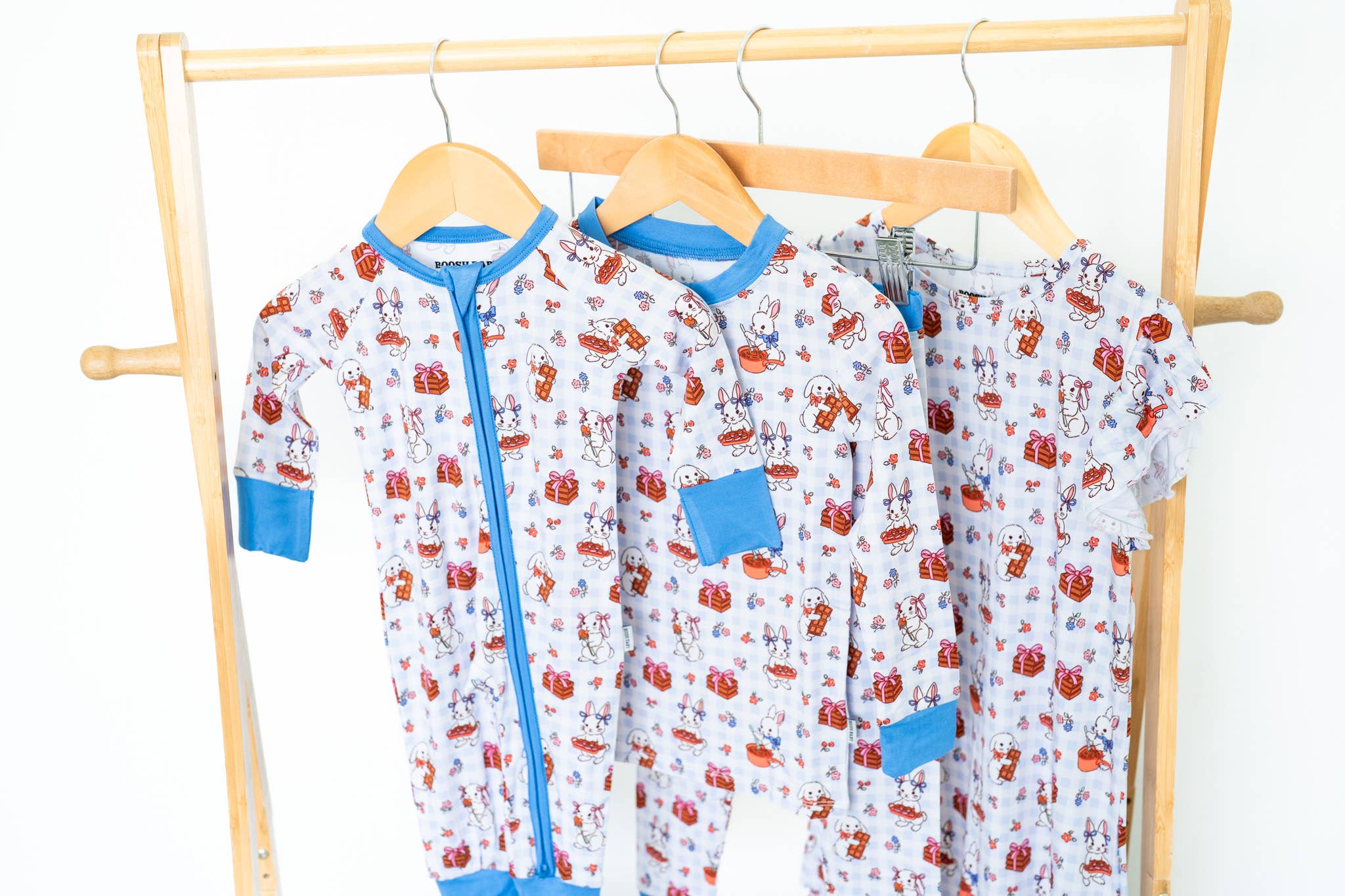 Chocolate Easter Bunnies Bamboo Zippy💕🐰| Romper Pajama Set: 6-12M